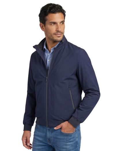 Portofino Portofino zomerjas donkerblauw normale fit wol