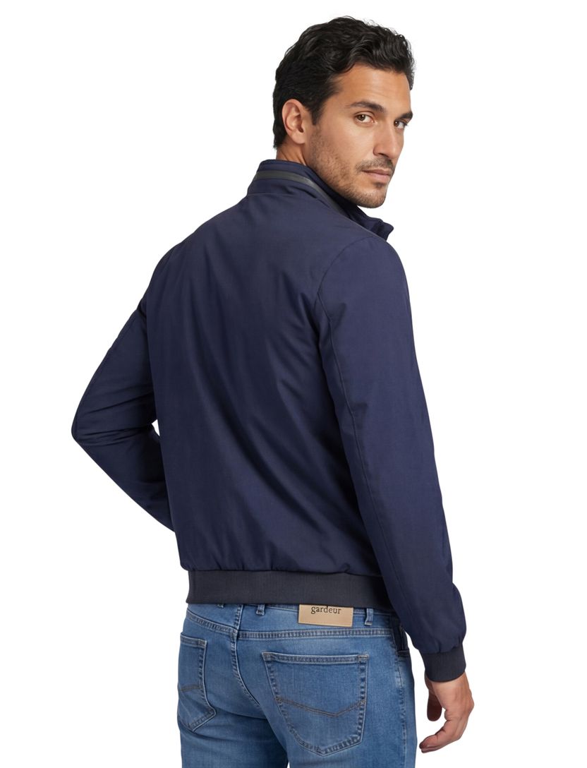 Portofino zomerjas wol donkerblauw normale fit