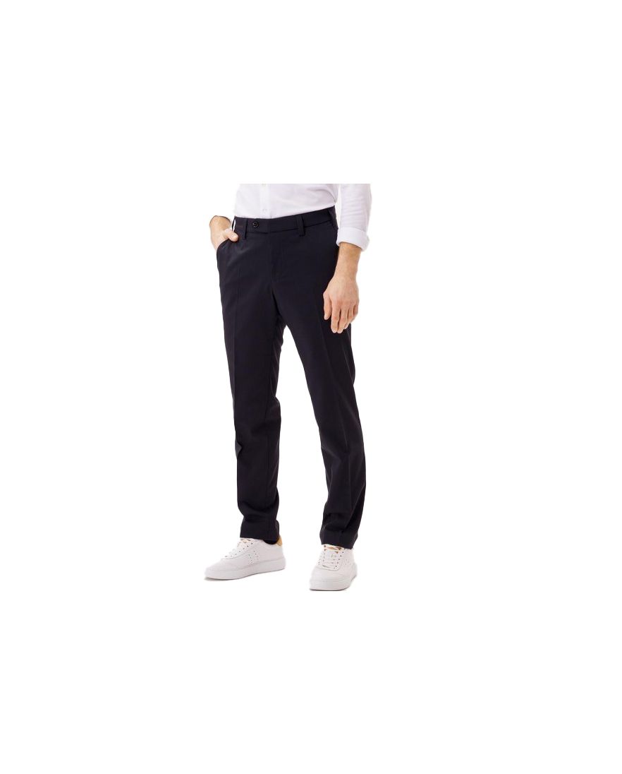 Eurex pantalon Jan donkerblauw effen wol