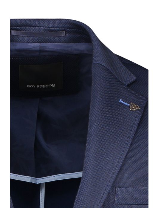 colbert Roy Robson normale fit donkerblauw geruit