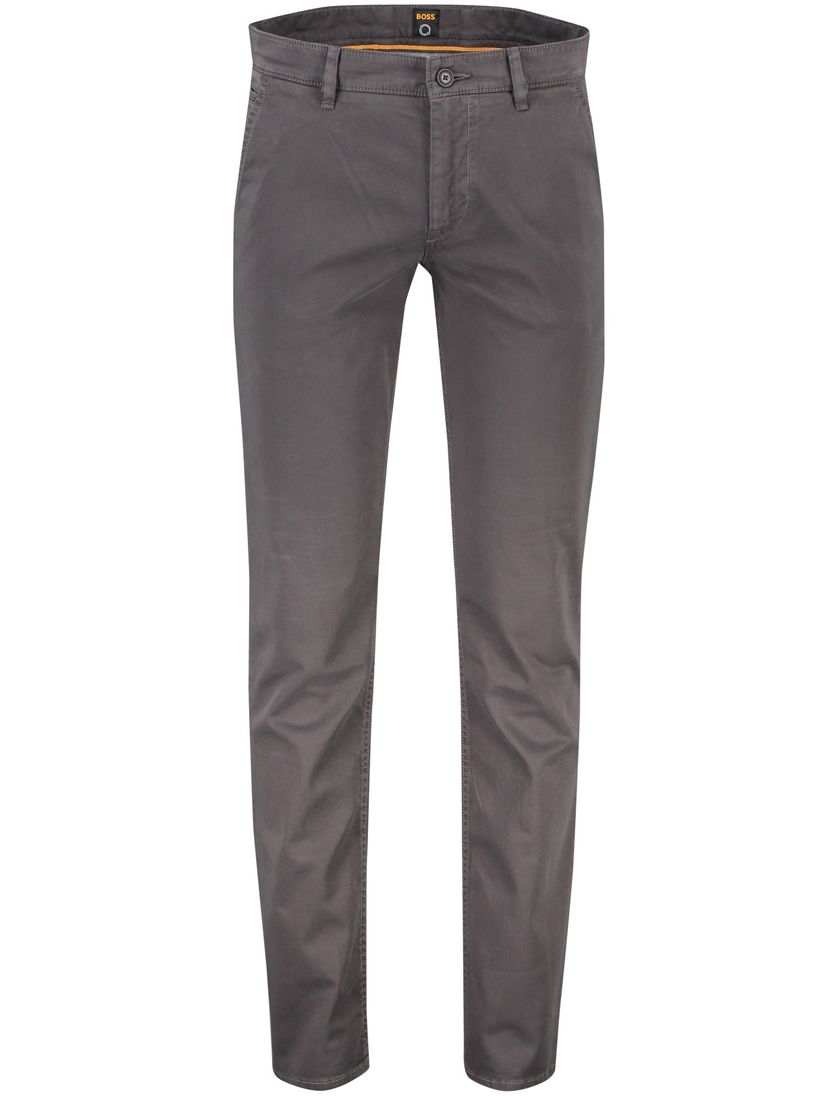 Hugo Boss katoenen chino grijs uni