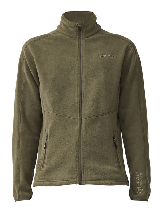 Tenson vest olijfgroen fleece gemeleerd