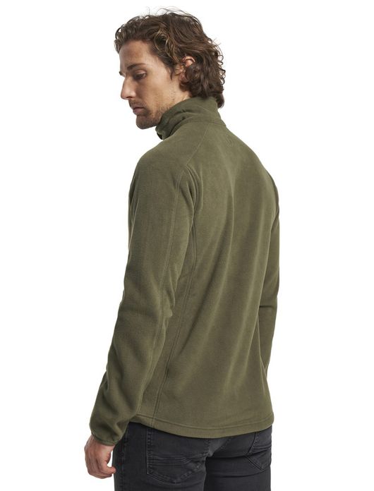 Tenson vest olijfgroen fleece gemeleerd