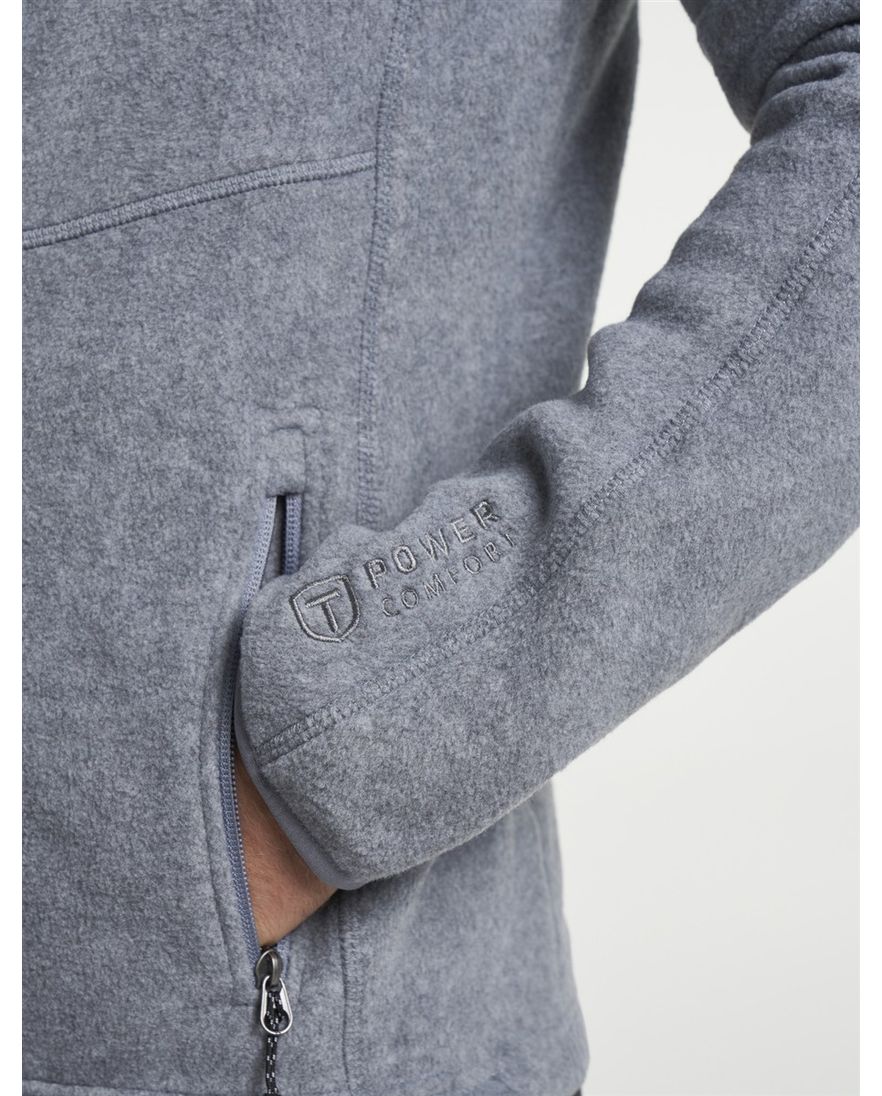 Tenson vest grijs gemeleerd fleece