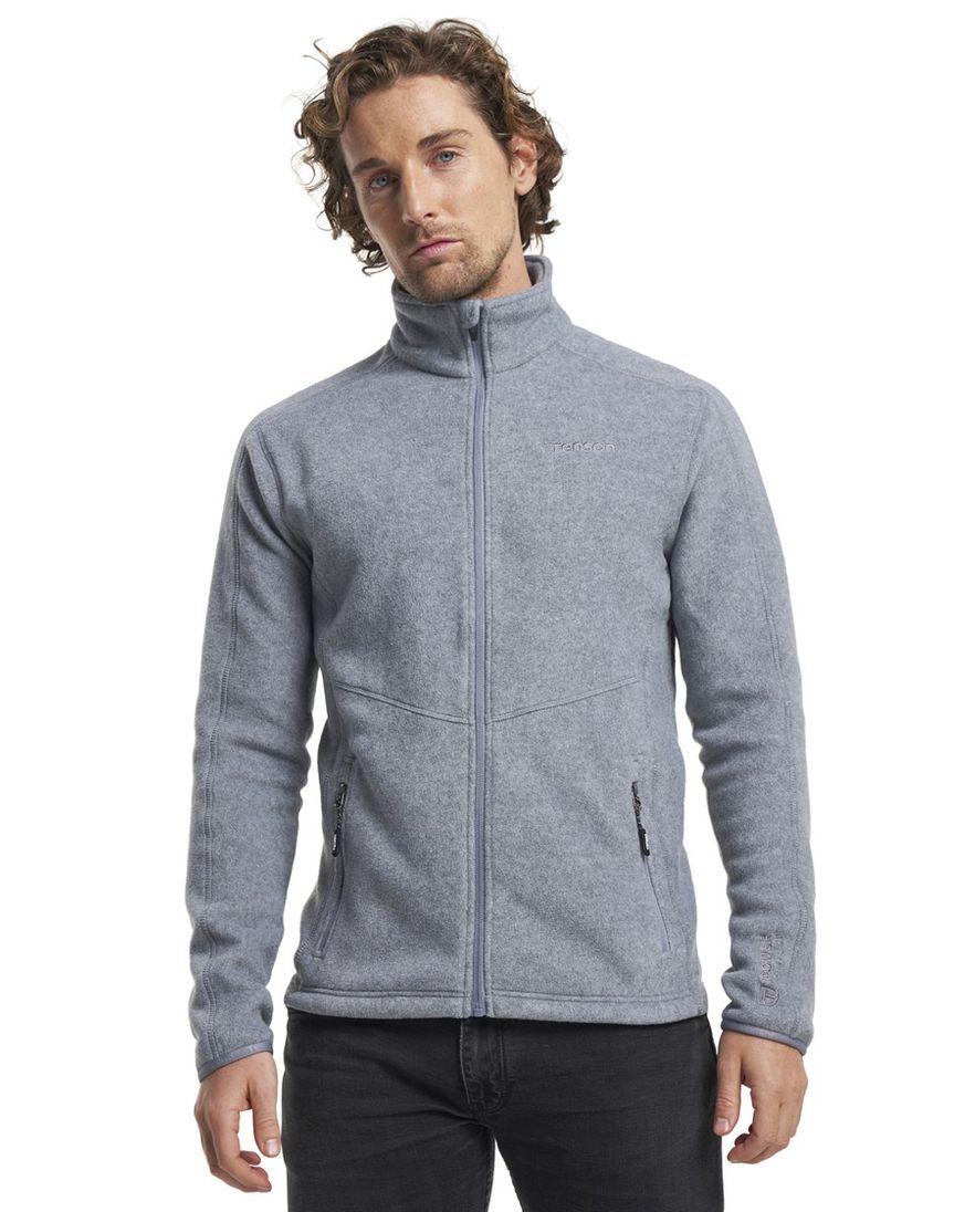 Tenson vest grijs gemeleerd fleece