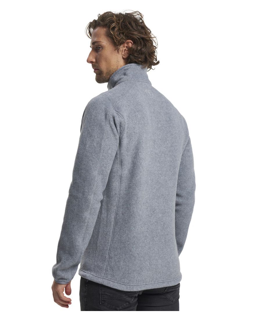 Tenson vest grijs gemeleerd fleece