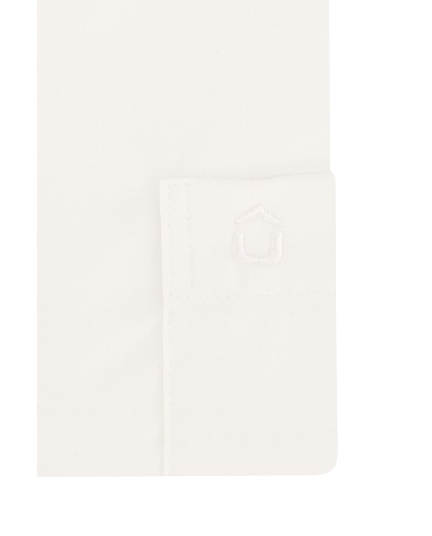 Ledub overhemd normale fit wit effen