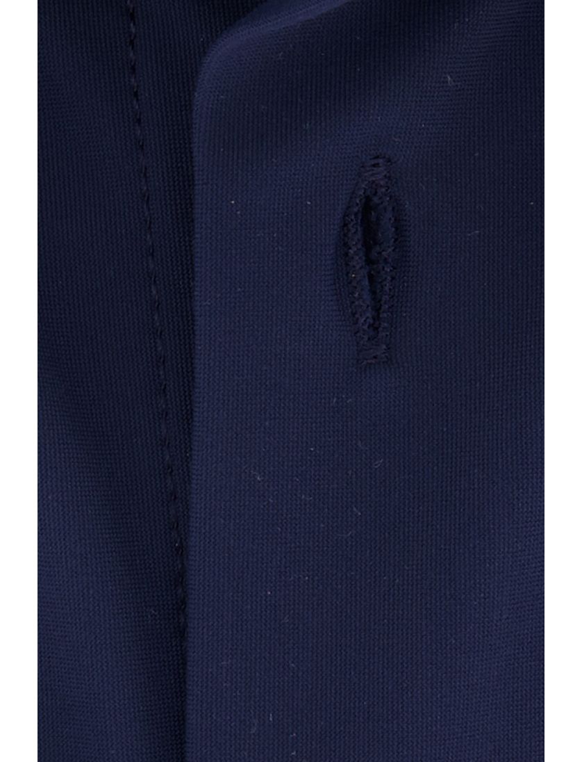 Ledub overhemd mouwlengte 7 Modern Fit donkerblauw effen normale fit