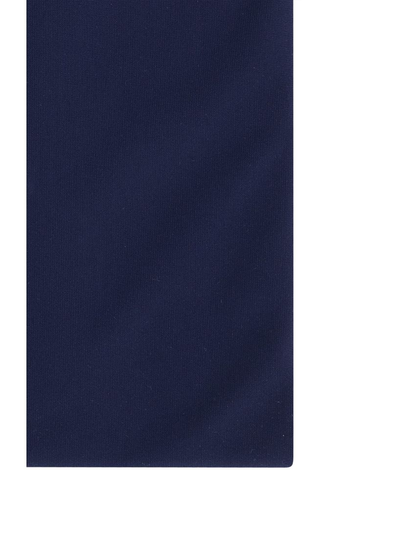 Ledub overhemd mouwlengte 7 Modern Fit donkerblauw effen normale fit