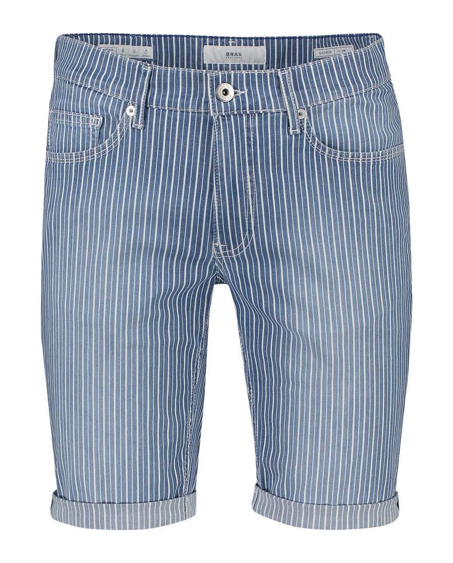 Brax 5-p korte broek strepen denim Chris