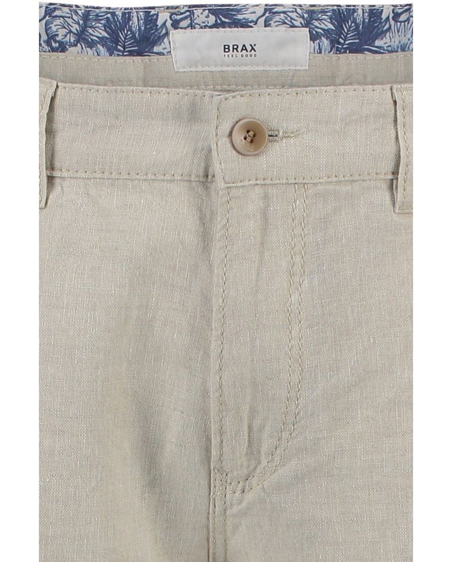 Linnen bermuda Brax beige Regular Fit