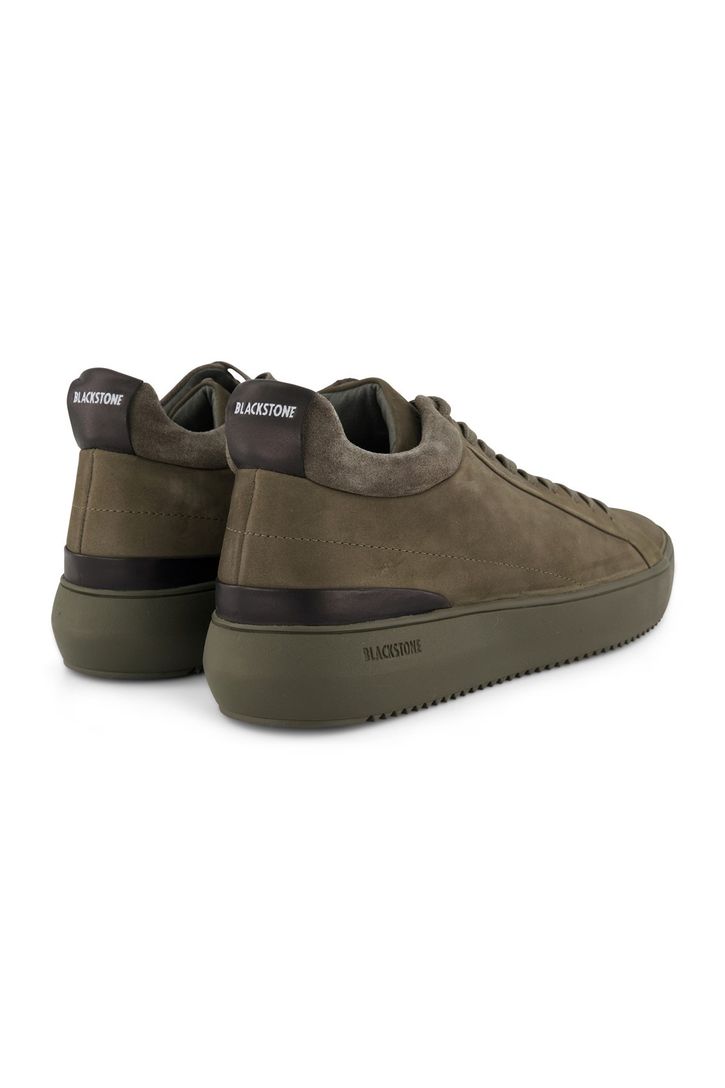 Blackstone schoen effen leer groen