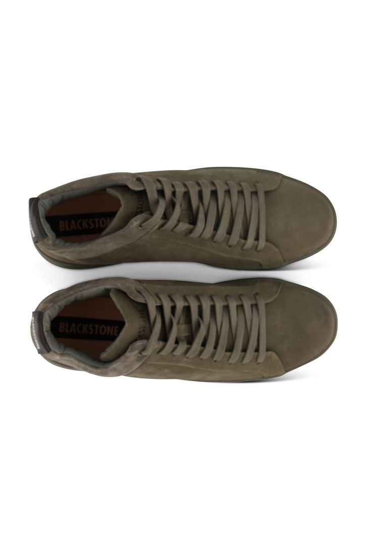 Blackstone schoen effen leer groen