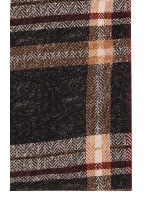 casual overhemd Blue Industry bruin geruit katoen normale fit