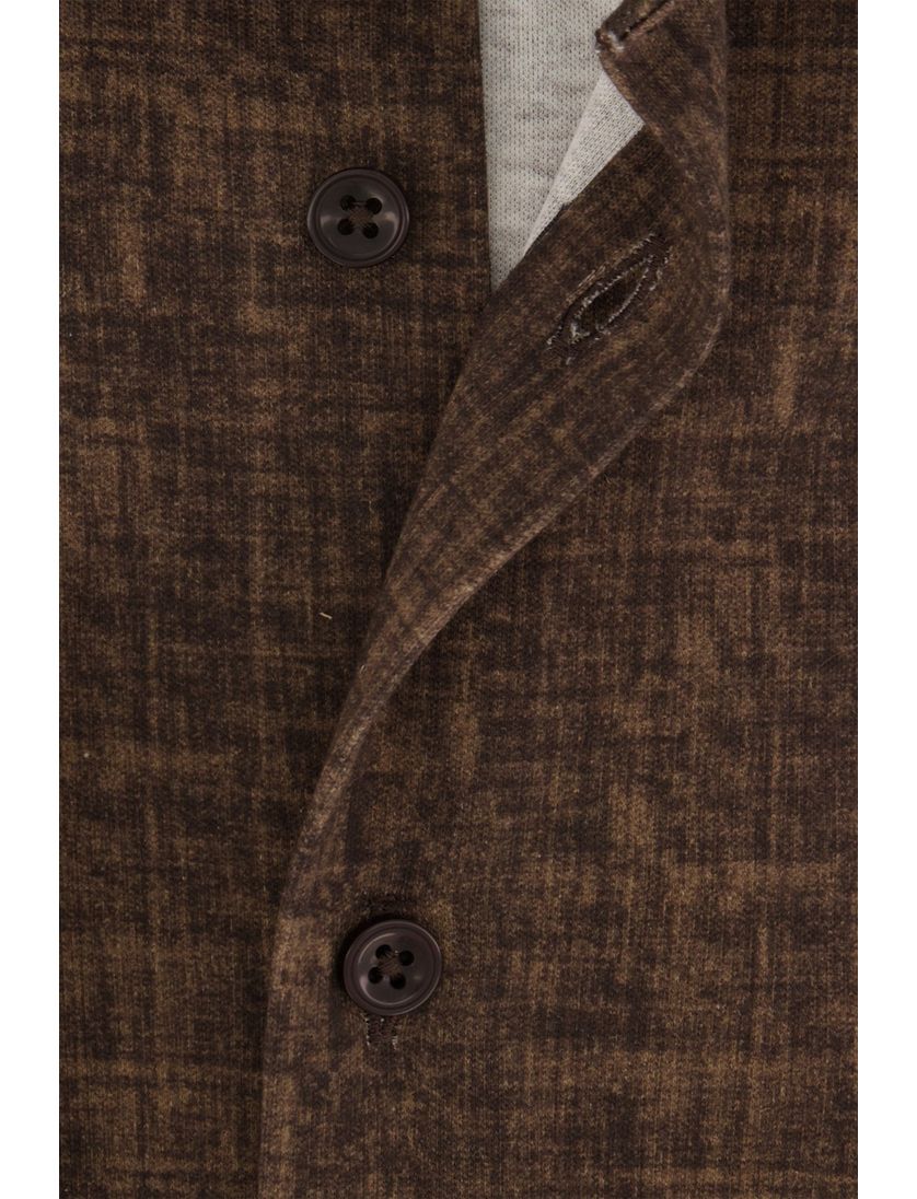 Blue Industry casual overhemd bruin geprint katoen slim fit