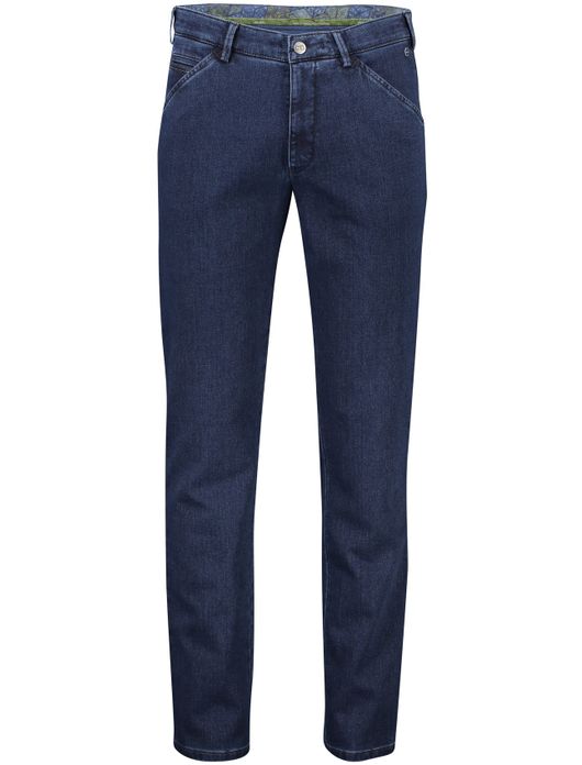 jeans Meyer blauw effen katoen, polyester, stretch, wol Chicago