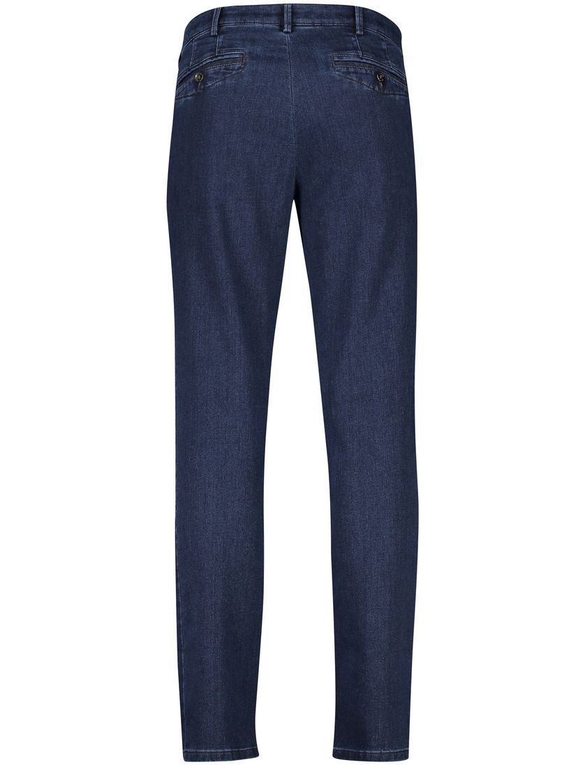 Meyer jeans Chicago effen blauw katoen normale fit