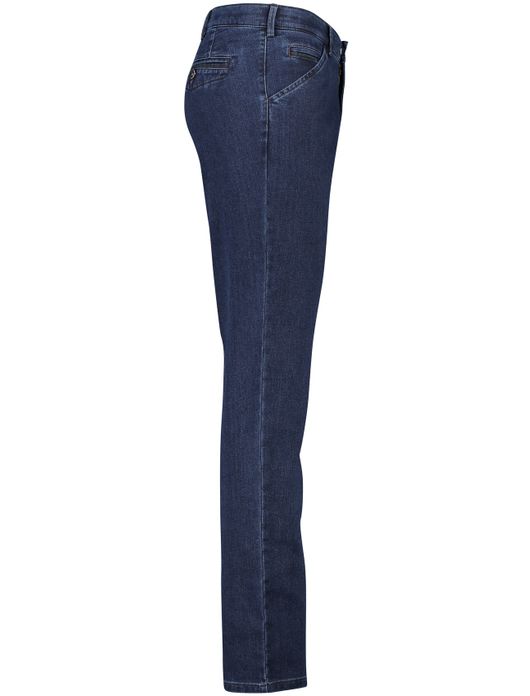 jeans Meyer blauw effen katoen, polyester, stretch, wol Chicago