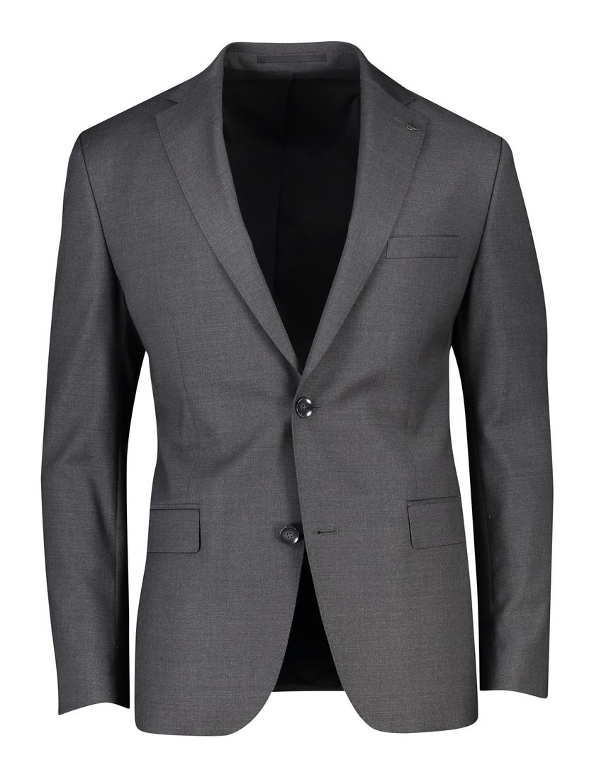 Roy Robson colbert mix & match grijs effen zakken wol normale fit