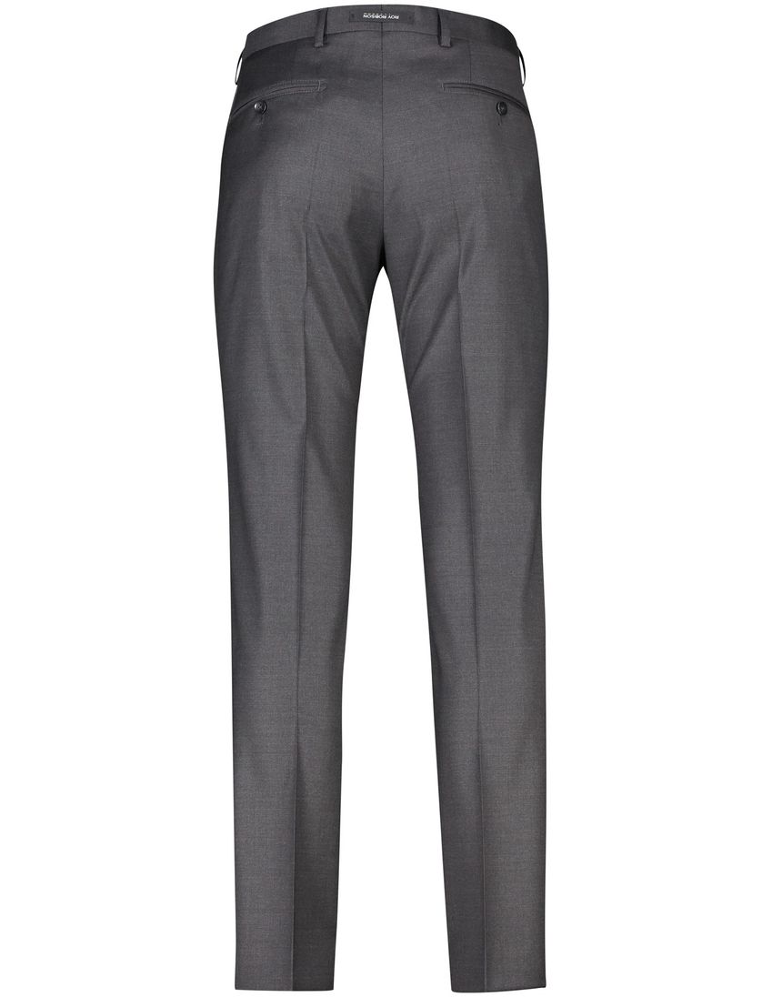 Roy Robson pantalon mix en match grijs effen wol ritssluiting normale fit