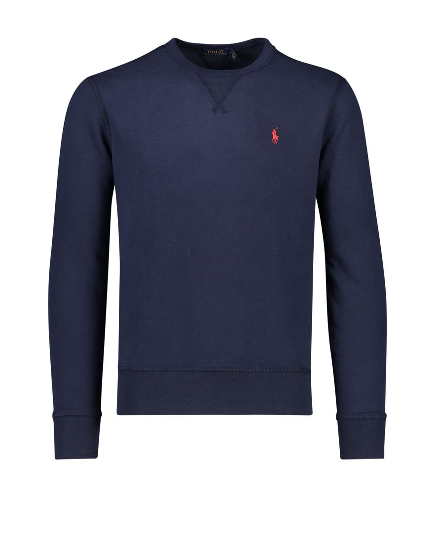 Polo Ralph Lauren trui ronde hals donkerblauw effen katoen