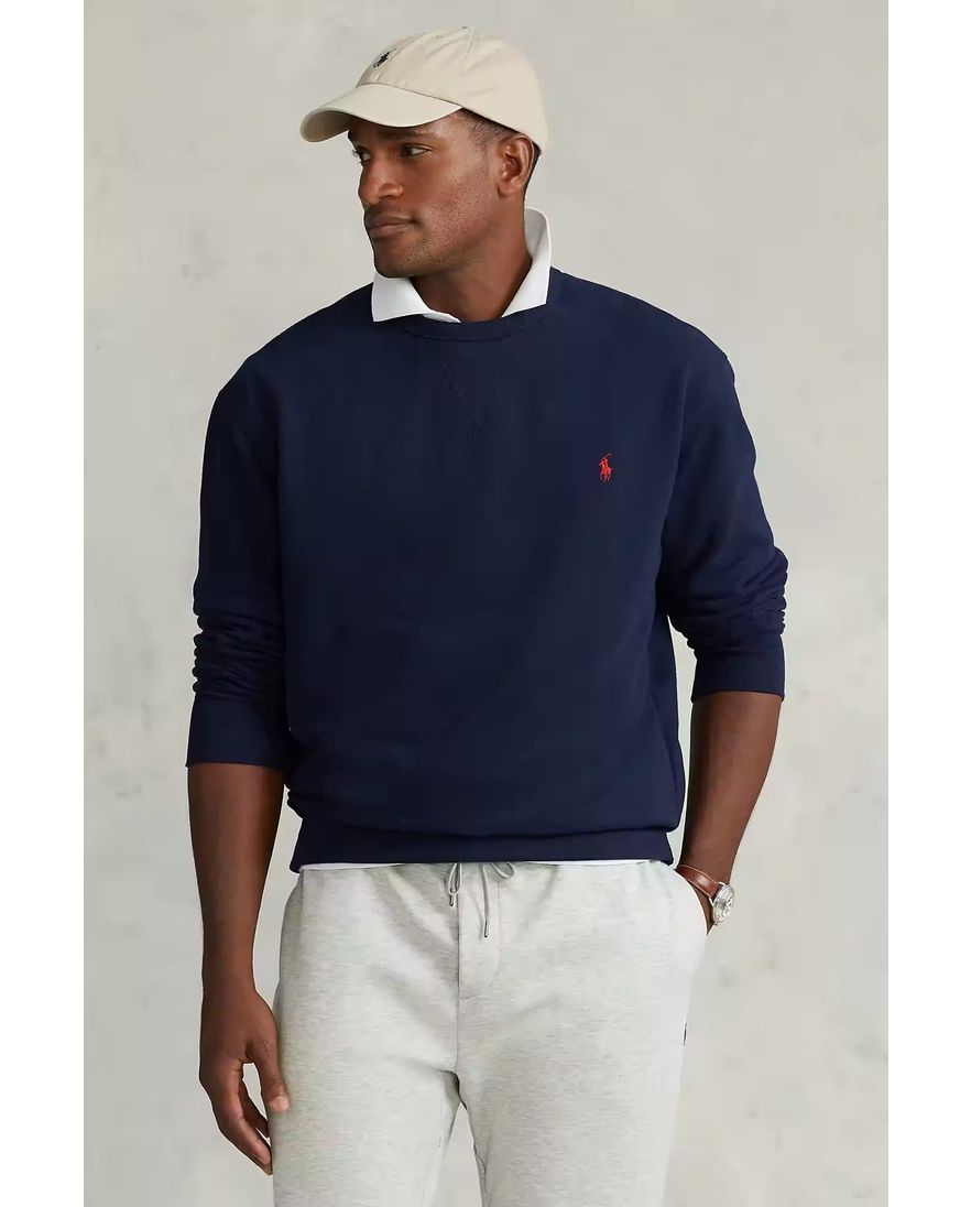 Polo Ralph Lauren trui ronde hals donkerblauw effen katoen