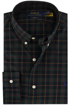 Polo Ralph Lauren Polo Ralph Lauren casual overhemd Slim Fit slim fit donkerblauw geruit katoen