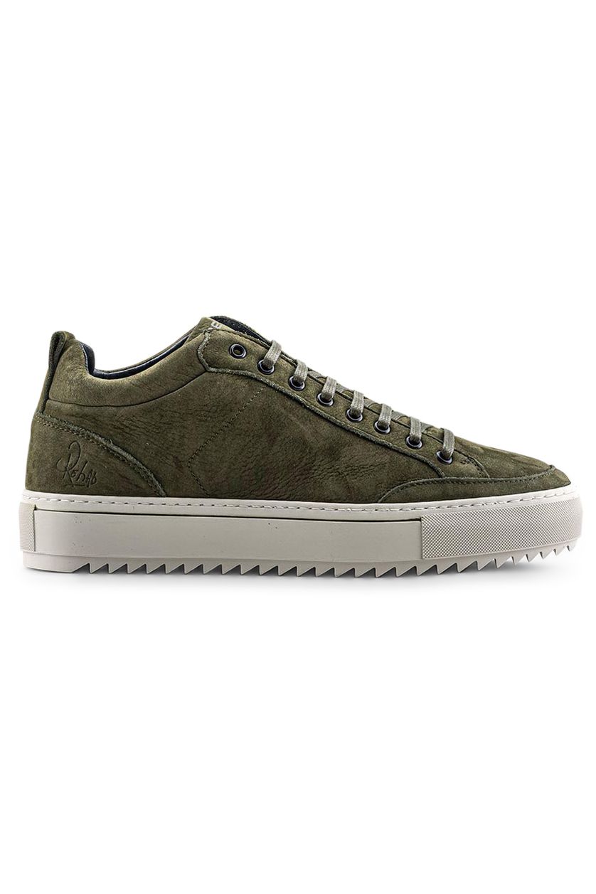 Rehab sneakers Craig effen leer groen