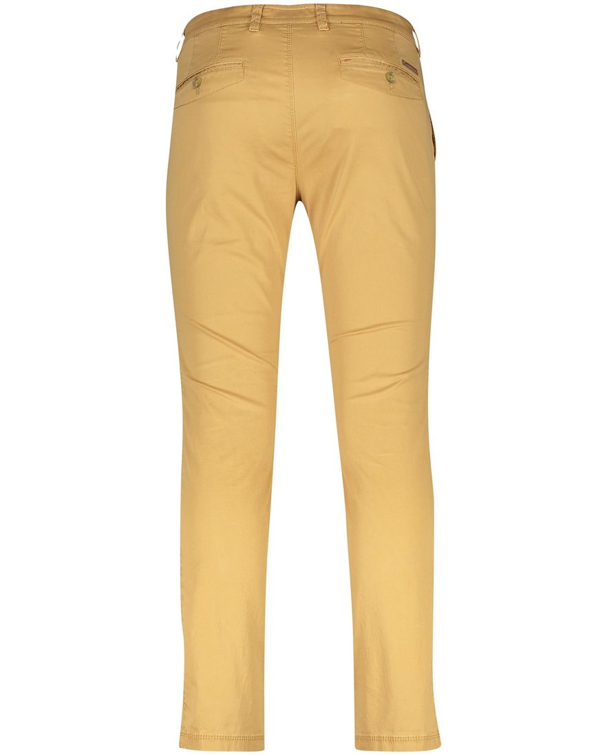 Gardeur katoenen broek geel effen katoen