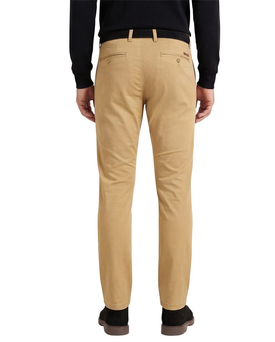 Gardeur katoenen broek geel effen katoen