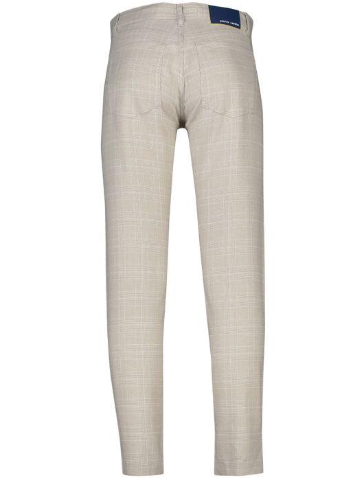 jeans Pierre Cardin beige geruit katoen Lyon