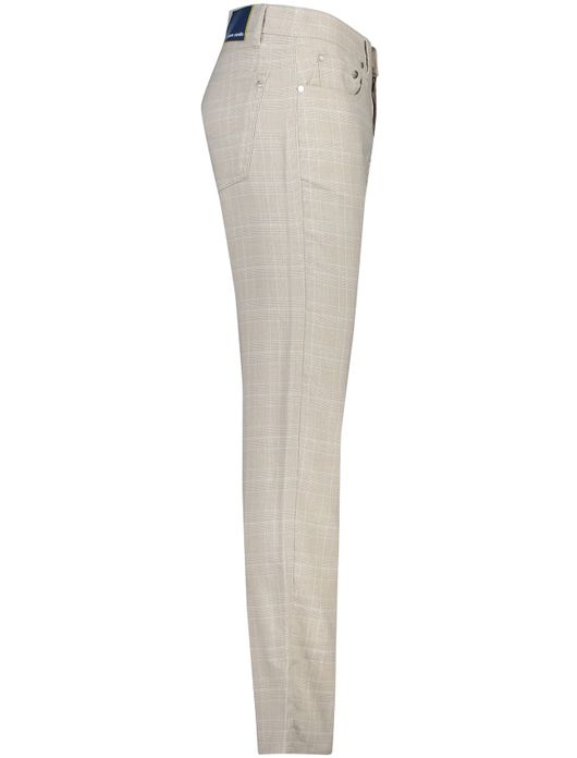 jeans Pierre Cardin beige geruit katoen Lyon