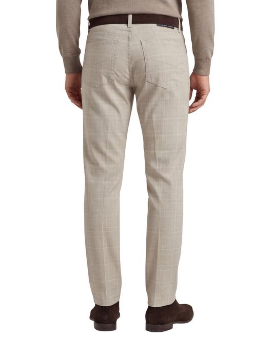 Pierre Cardin jeans Lyon beige geruit katoen