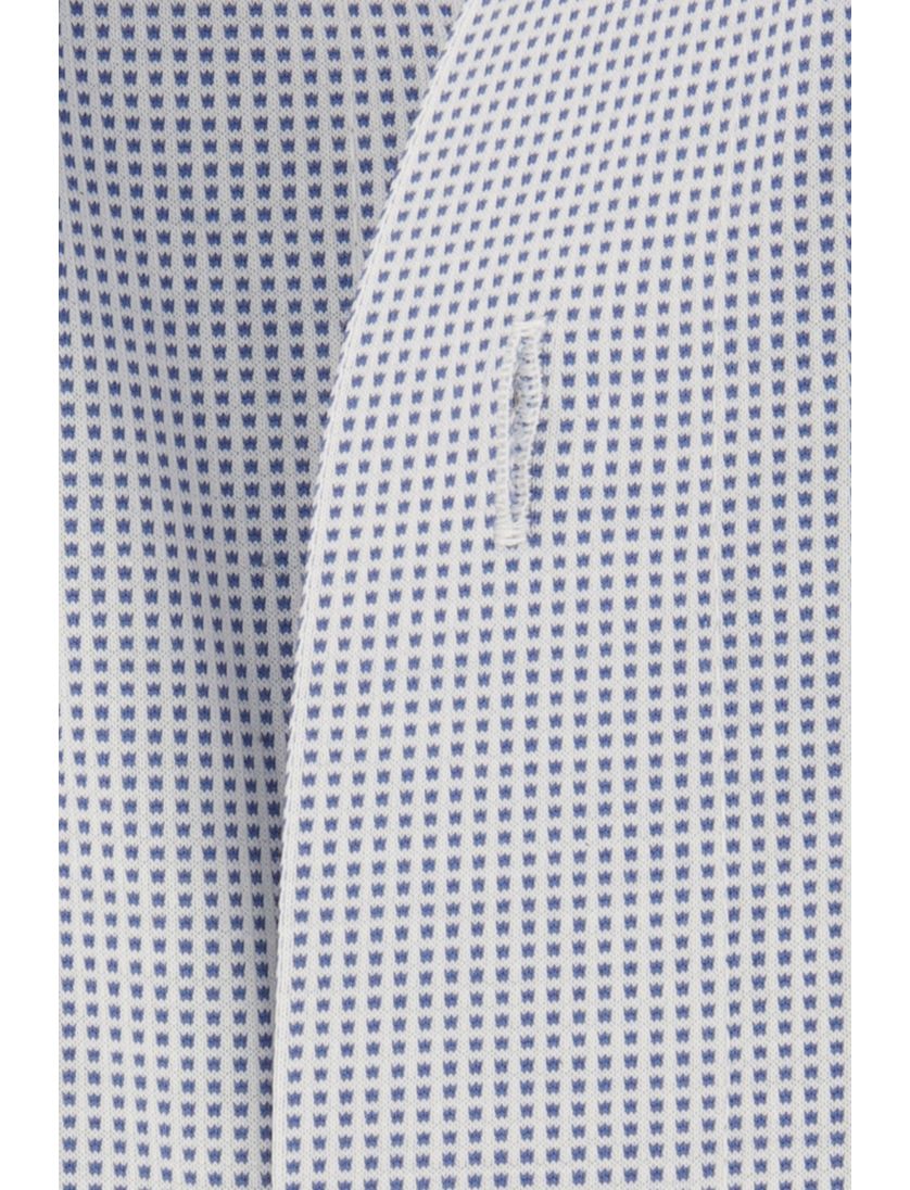 Olymp overhemd korte mouw Luxor Modern Fit katoen normale fit lichtblauw geprint