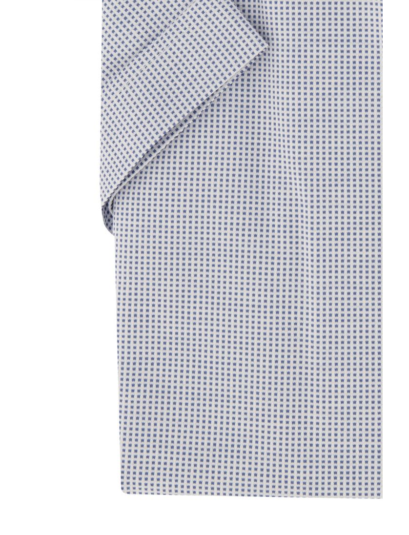 Olymp overhemd korte mouw Luxor Modern Fit katoen normale fit lichtblauw geprint