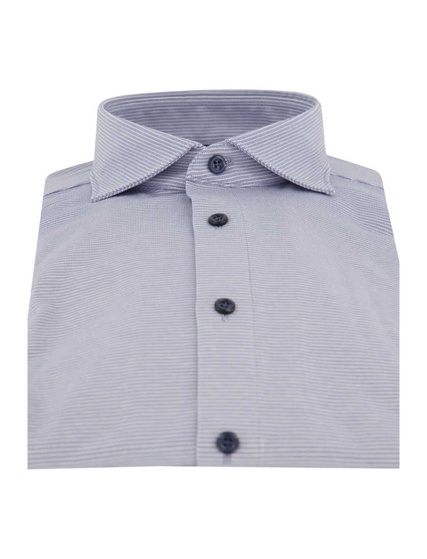 Zakelijk Olymp overhemd blauw gestreept extra slim fit