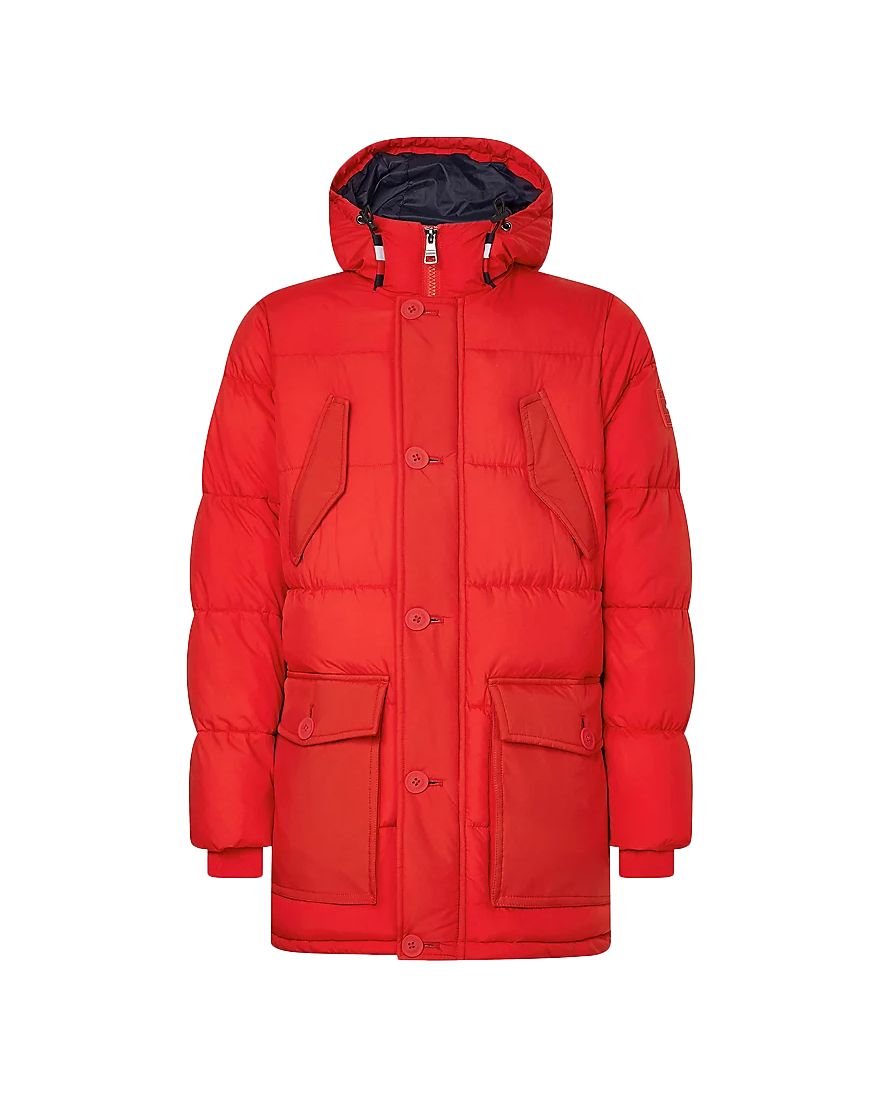 Tommy Hilfiger Big & Tall winterjas rood effen