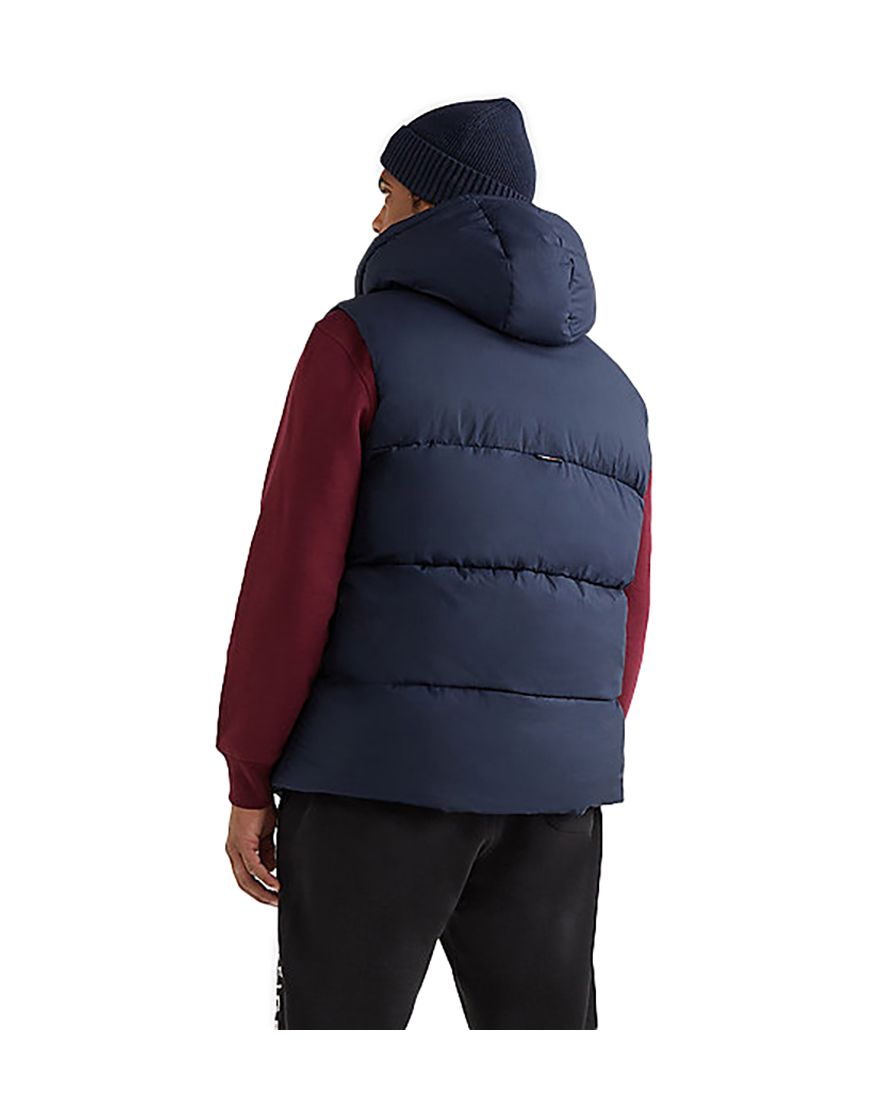 Tommy Hilfiger bodywarmer blauw geprint rits normale fit