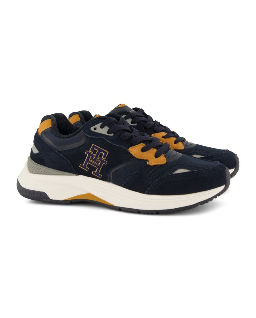 Tommy Hilfiger sneakers blauw geprint leer