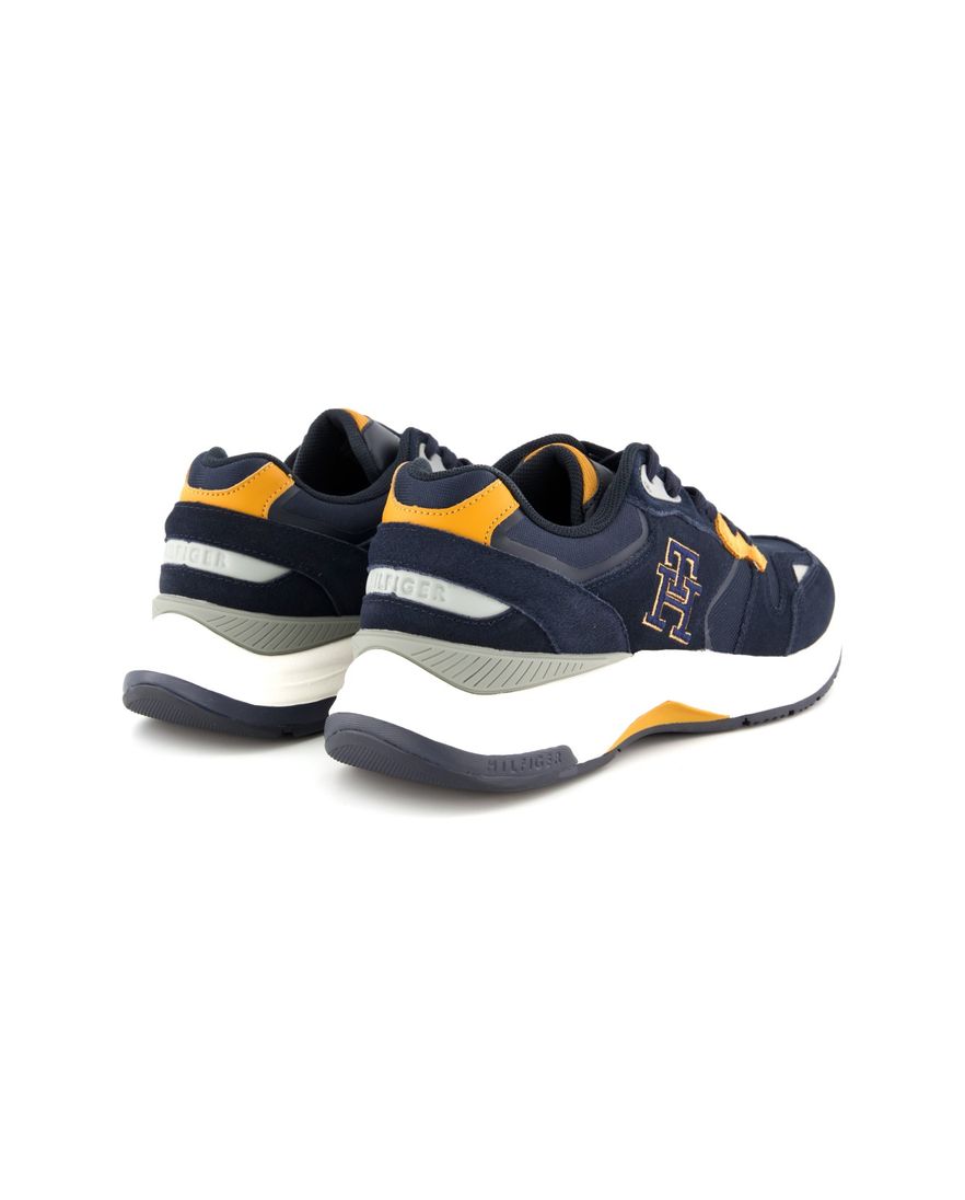 Tommy Hilfiger sneakers blauw geprint leer
