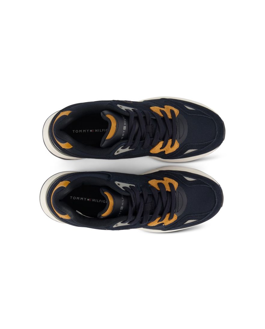 Tommy Hilfiger sneakers blauw geprint leer