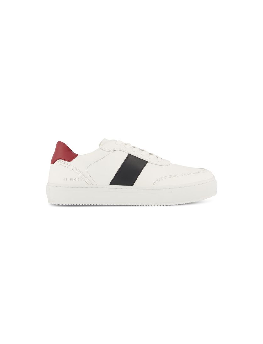 Tommy Hilfiger sneakers effen leer wit