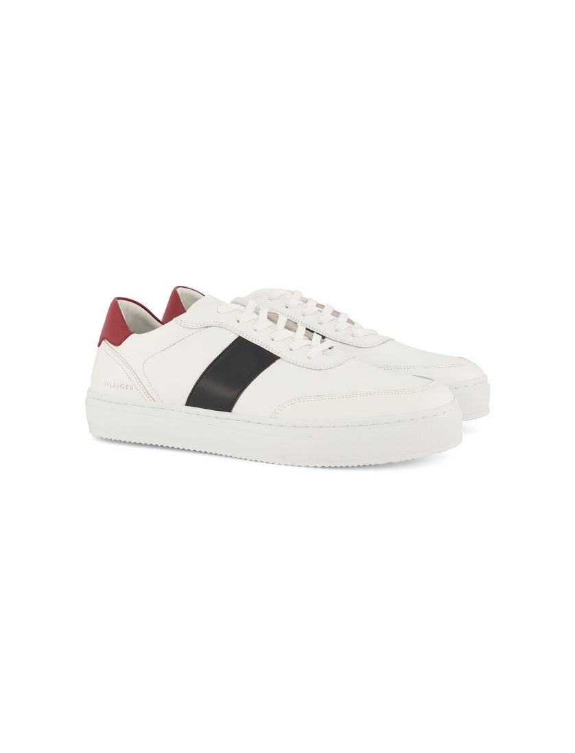 Tommy Hilfiger sneakers effen leer wit
