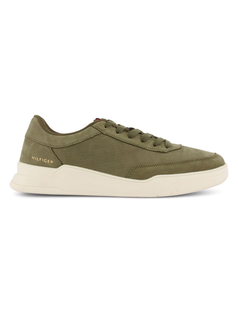 Tommy Hilfiger sneakers effen leer groen
