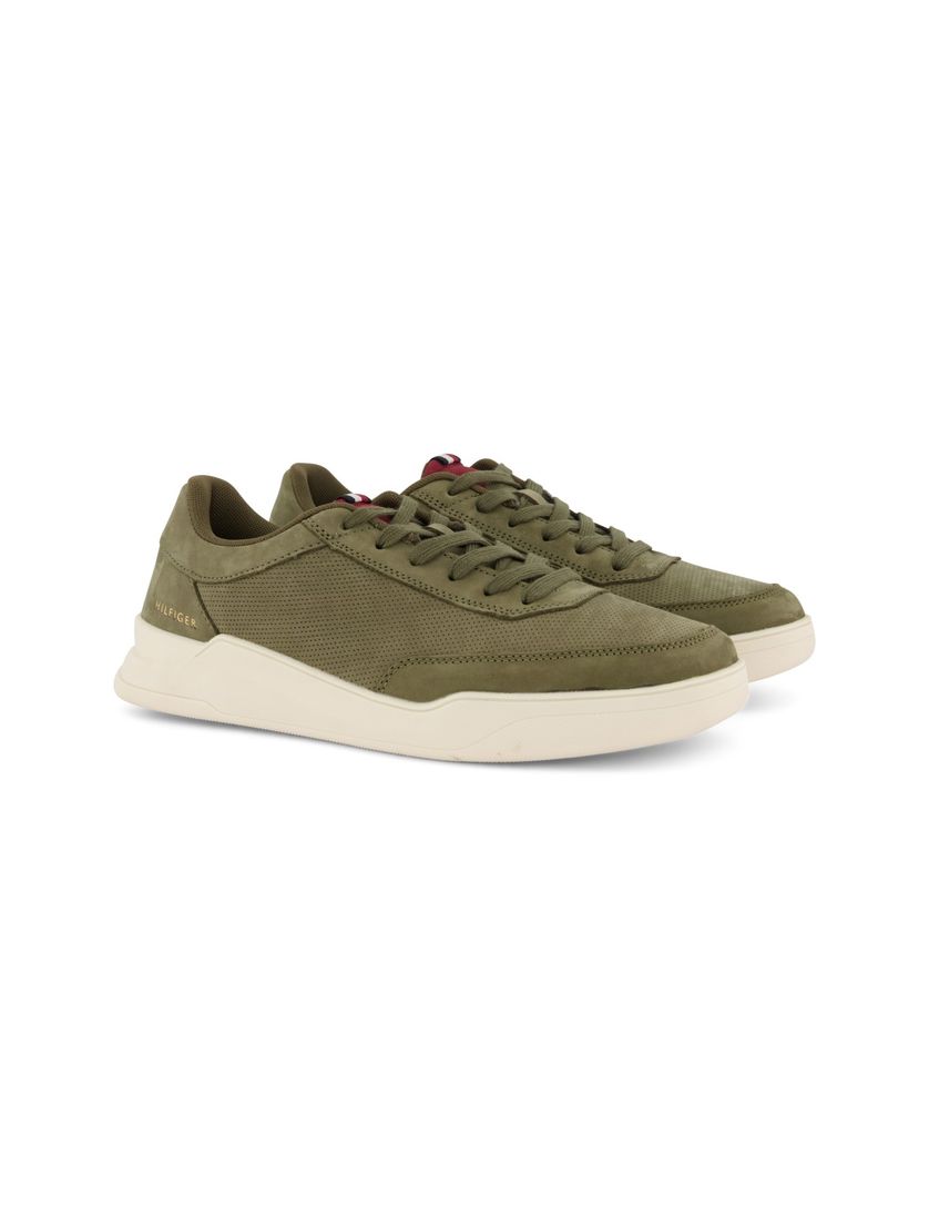 Tommy Hilfiger sneakers effen leer groen