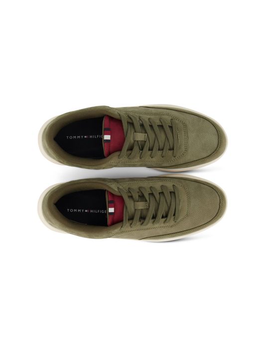 sneakers Tommy Hilfiger effen leer groen