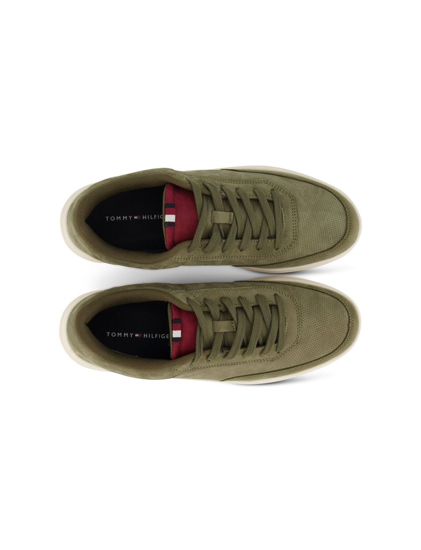 Tommy Hilfiger sneakers effen leer groen