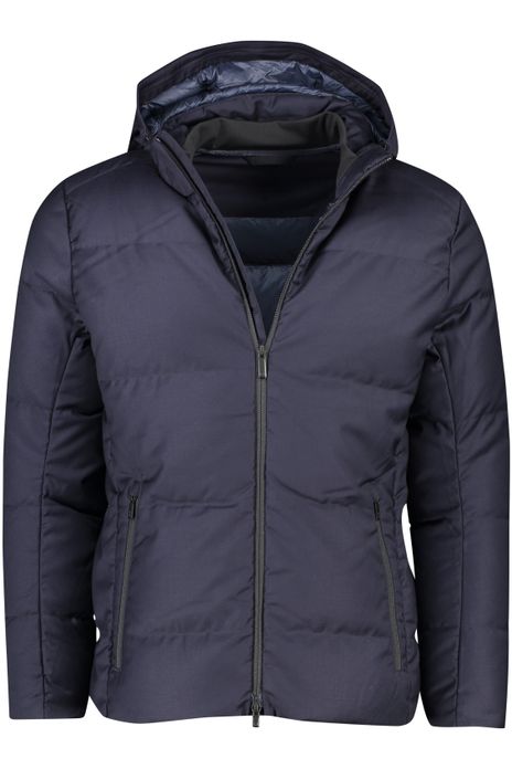 UBR winterjas donkerblauw effen normale fit