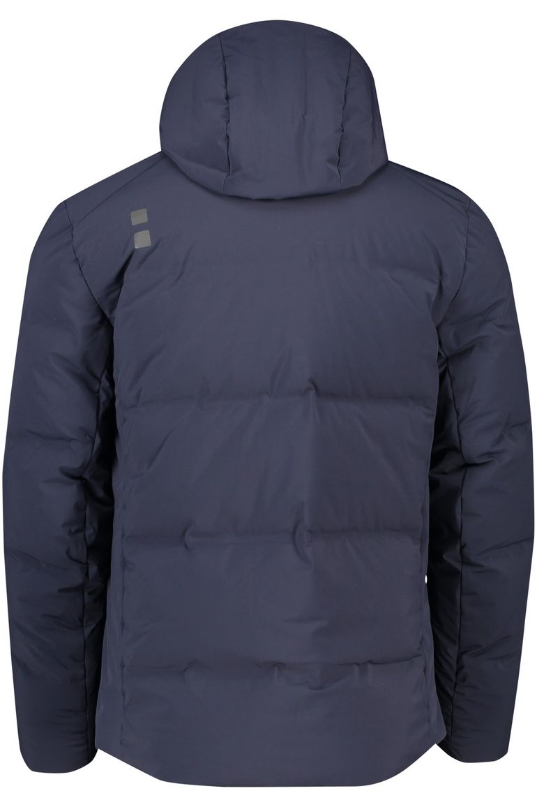 UBR winterjas donkerblauw effen rits normale fit