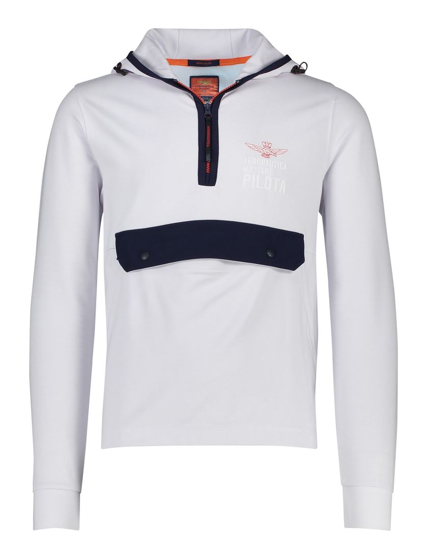 Aeronautica Militare vest wit effen synthetisch